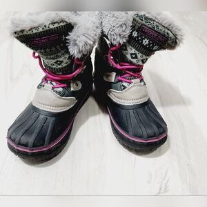 LONDON FOG Girls Toddler Tottenham Cold Weather Snow Boot Size 13C